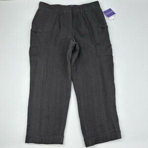 Vivienne Tam‎ Women's NWT Echo Canyon Linen Utility Cargo Pants 4/W31/L22.6